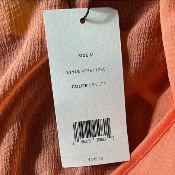 NWT Vince Sheer Crinkled Silk Shirt Style # V936112851 Meduim - Picture 11 of 11